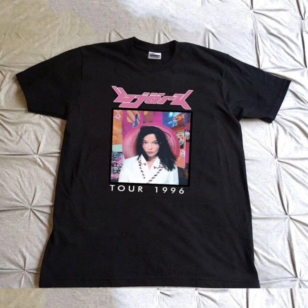 90S Bjork 1996 Post Tour Black Tshirt Unisex T-Shirts